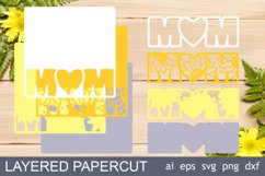 3d layered mom svg, Mothers day papercut, 3d card cricut Product Image 2