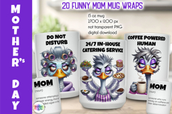 Funny Mother Day Mug Wrap, MOM Humour Mug Prints Bundle Product Image 1