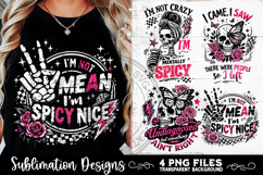 Sarcastic PNG Funny Sublimation 4 Designs Product Image 1