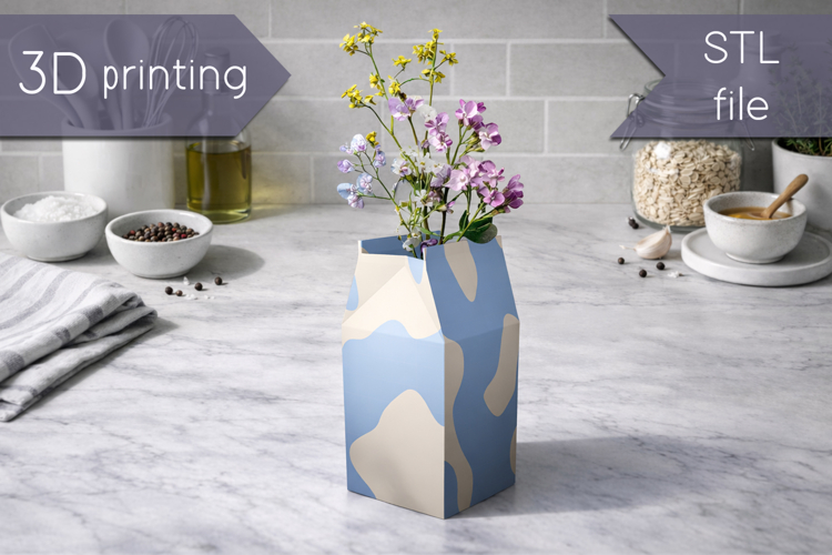 Creative vase 3D print, Kitchen organizer STL, Pen holder
