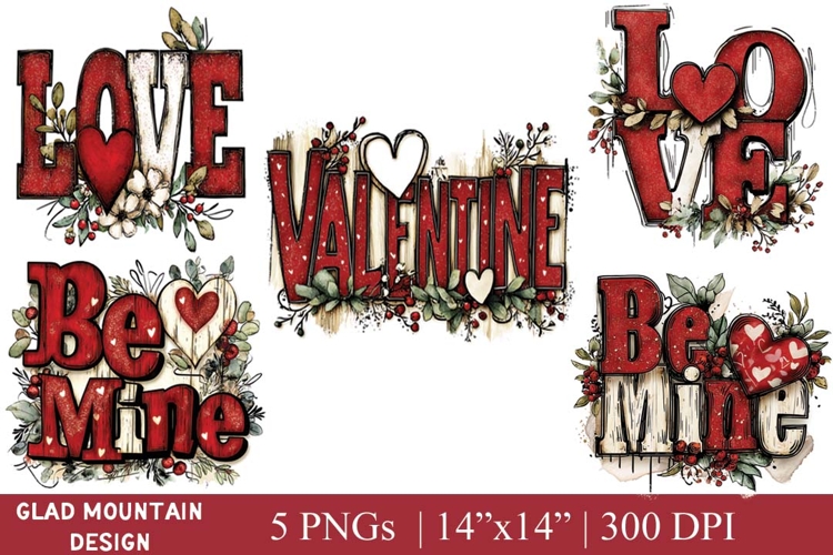 Valentine Word Art: Be Mine, Love, Valentines Day clipart