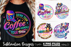 Funny Skeletons Sarcastic Adult humor Retro PNG Sublimation Product Image 1